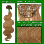 20" Clip-In Body Wave Hair Extensions