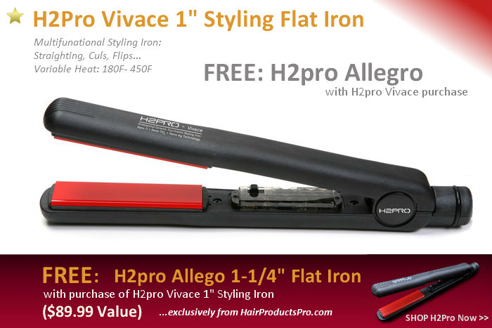 h2pro Vivace 1 Plate Styling Hair Flat Iron Free Shipping